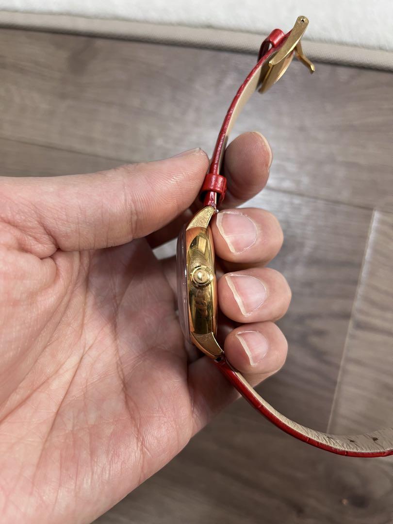 Swarovski グリッター レッド 腕時計