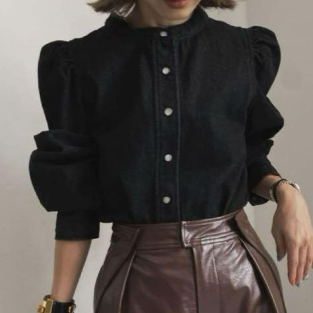 新品タグ付き★Ameri★DENIM POOFY BLOUSE★人気新品★即完売