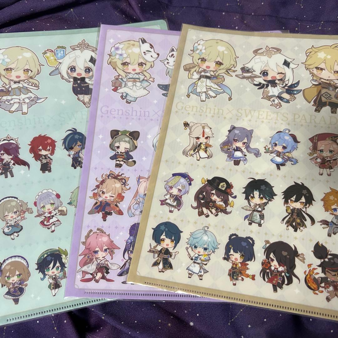 原神 スイパラコラボ クリアファイル 3点セット