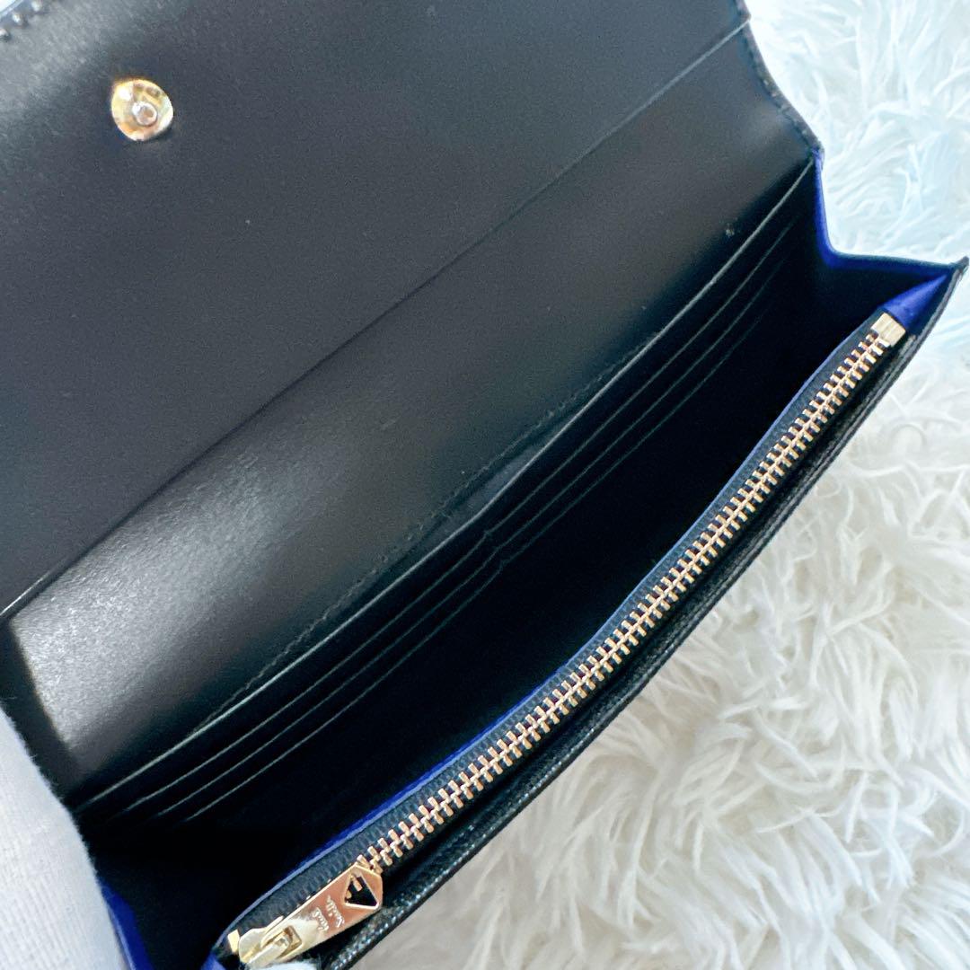 【未使用】Paul Smith 長財布　ブラック　ブルー　本革　BPW534 未使用】Paul Smith 長財布 ブラック ブルー 本革 BPW534