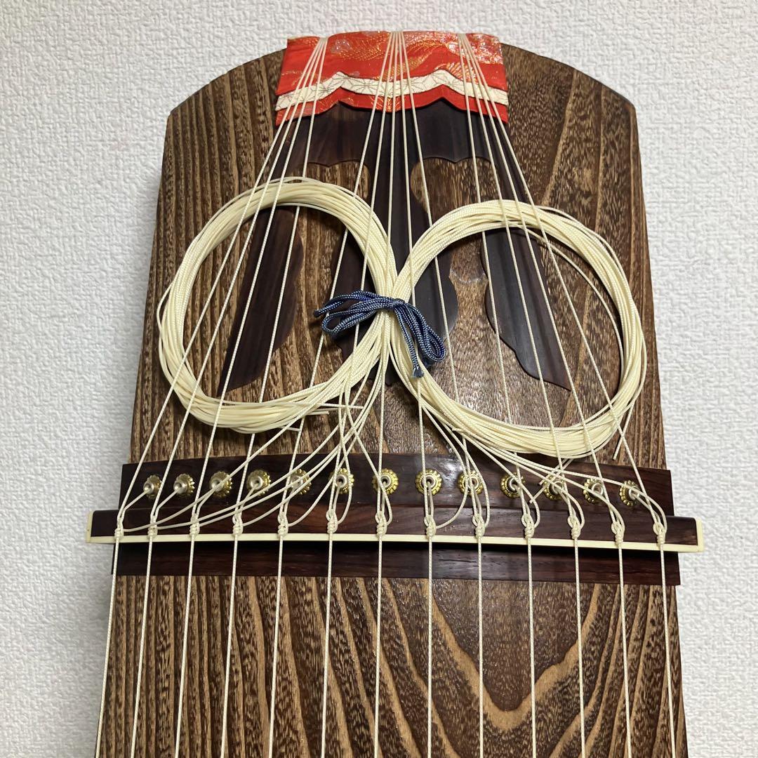 【クリーニング済】13弦和琴 鶴絵 和楽器 お琴/琴柱.口前カバー.お琴カバー付 クリーニング済】13弦和琴 鶴絵 和楽器 お琴/琴柱.口前カバー.お