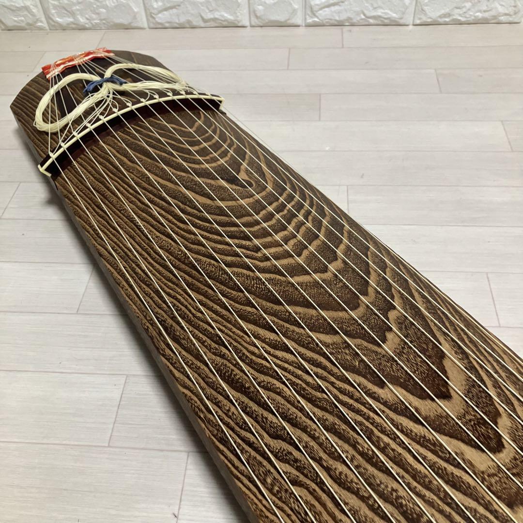クリーニング済】13弦和琴 鶴絵 和楽器 お琴/琴柱.口前カバー.お