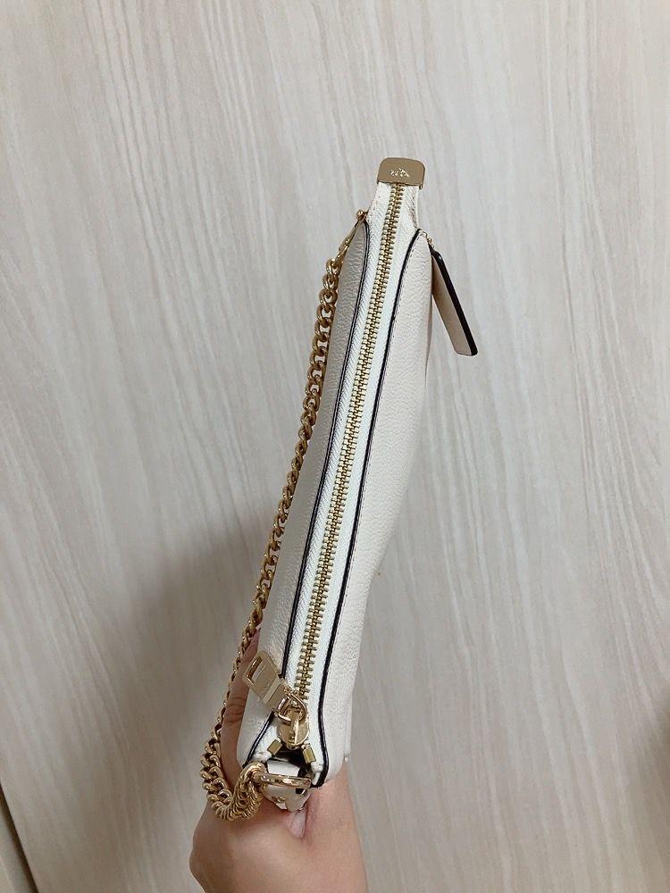 美品*ほぼ未使用　COACH　コーチ　ハンドバッグ　ゴールドチェーン　アイボリー