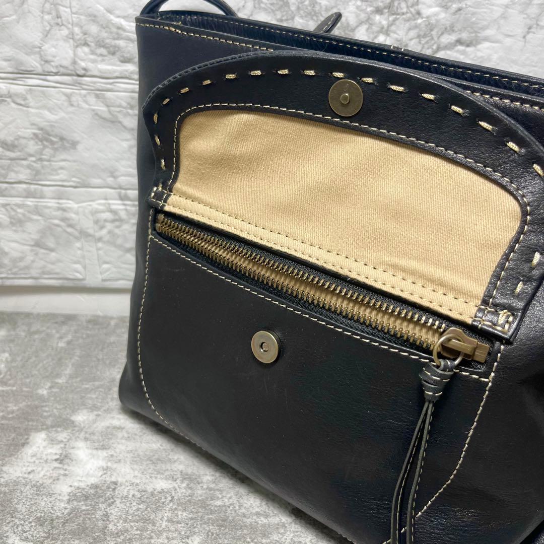 【未使用タグ付き】 Dakota シャーロット ショルダーバッグ レザー 黒