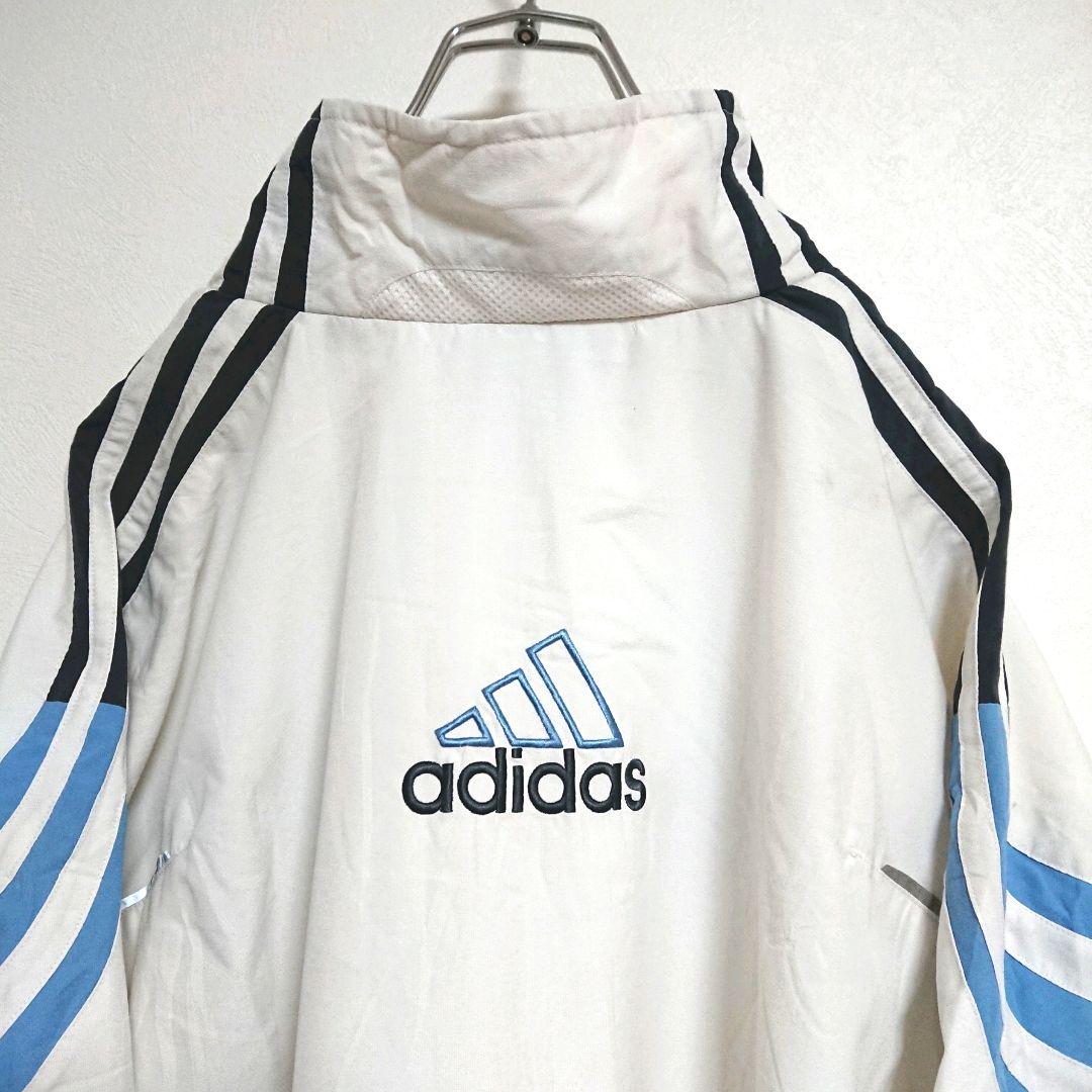 adidas アディダス 刺繍ロゴ ビッグサイズ ナイロンジャケット アウター