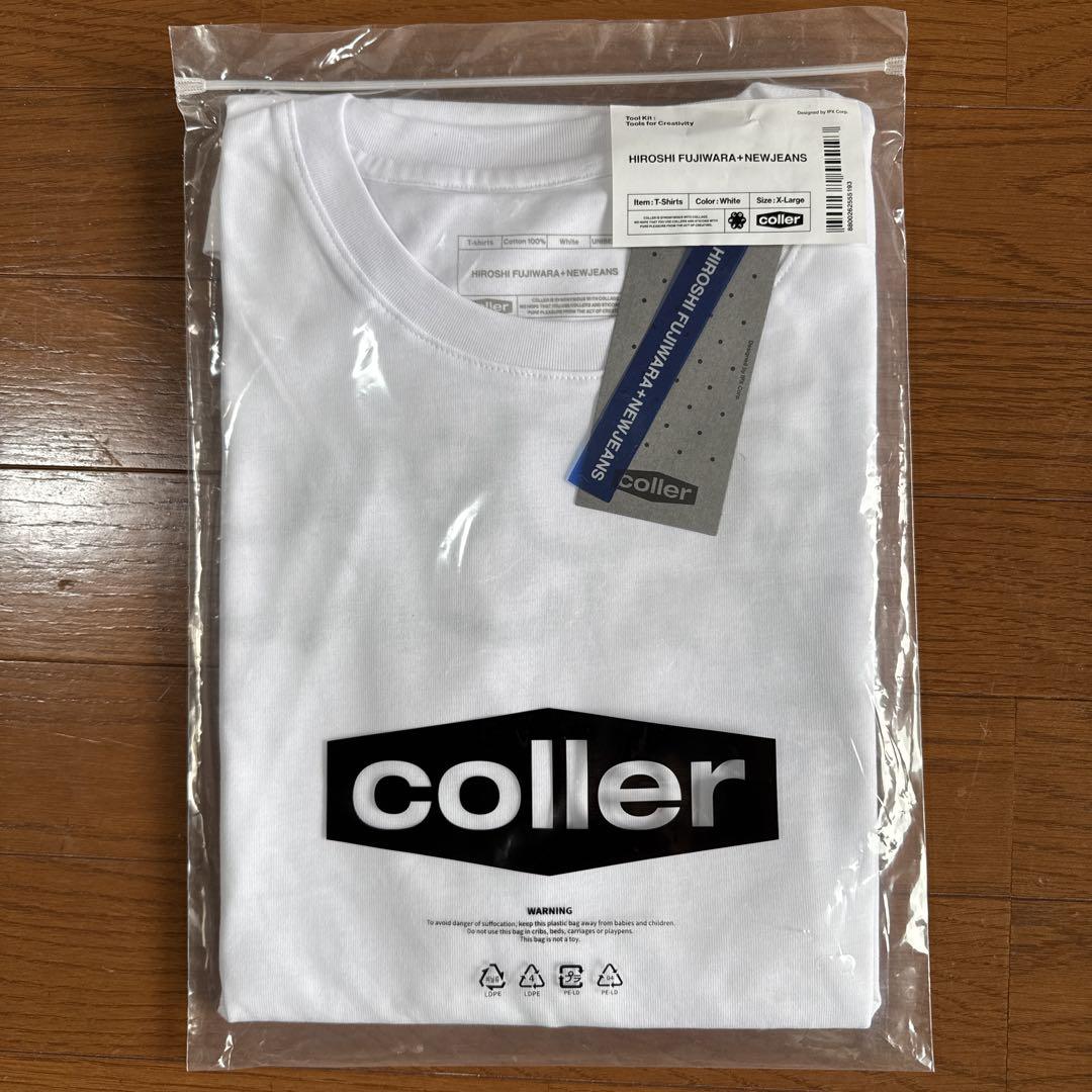 new jeans × hiroshi fujiwara VER.2 T XL NewJeans x Hiroshi Fujiwara COLLER T-SHIRTS VER.2 (WHITE