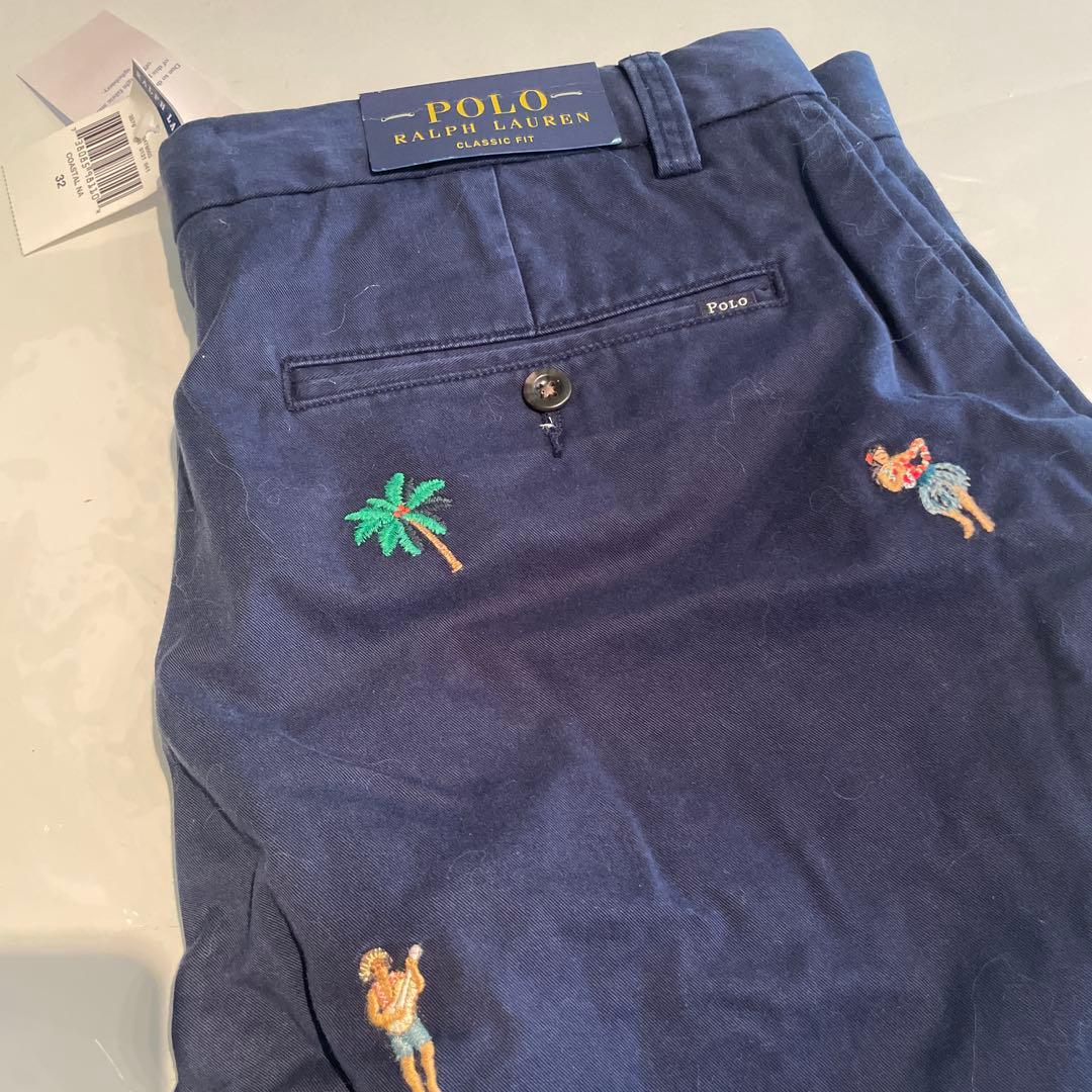 Polo Ralph Lauren 刺繍ショートパンツ ネイビー Polo Ralph Lauren 刺繍ショートパンツ ネイビー