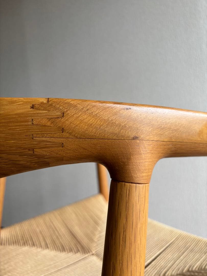 無印オーク材ペーパーコードアームチェア無印