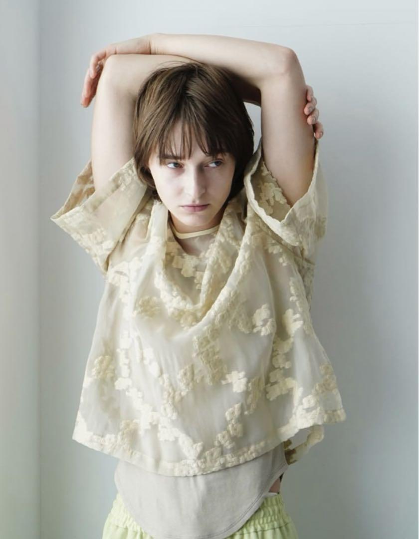 CLANE バルジフラワージャガードトップス