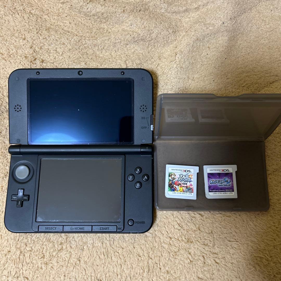 動作 済 ニンテンドー3DSLL本体ブラック ウルトラムーン スマブラforNintendo 3DS