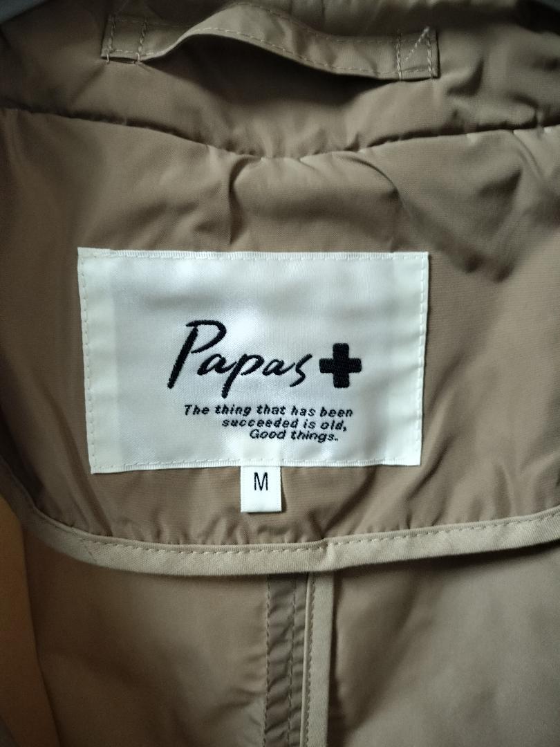 Papas+/00s/フーデッドバルマカーンコート/2WAYマーブルボタン日本製