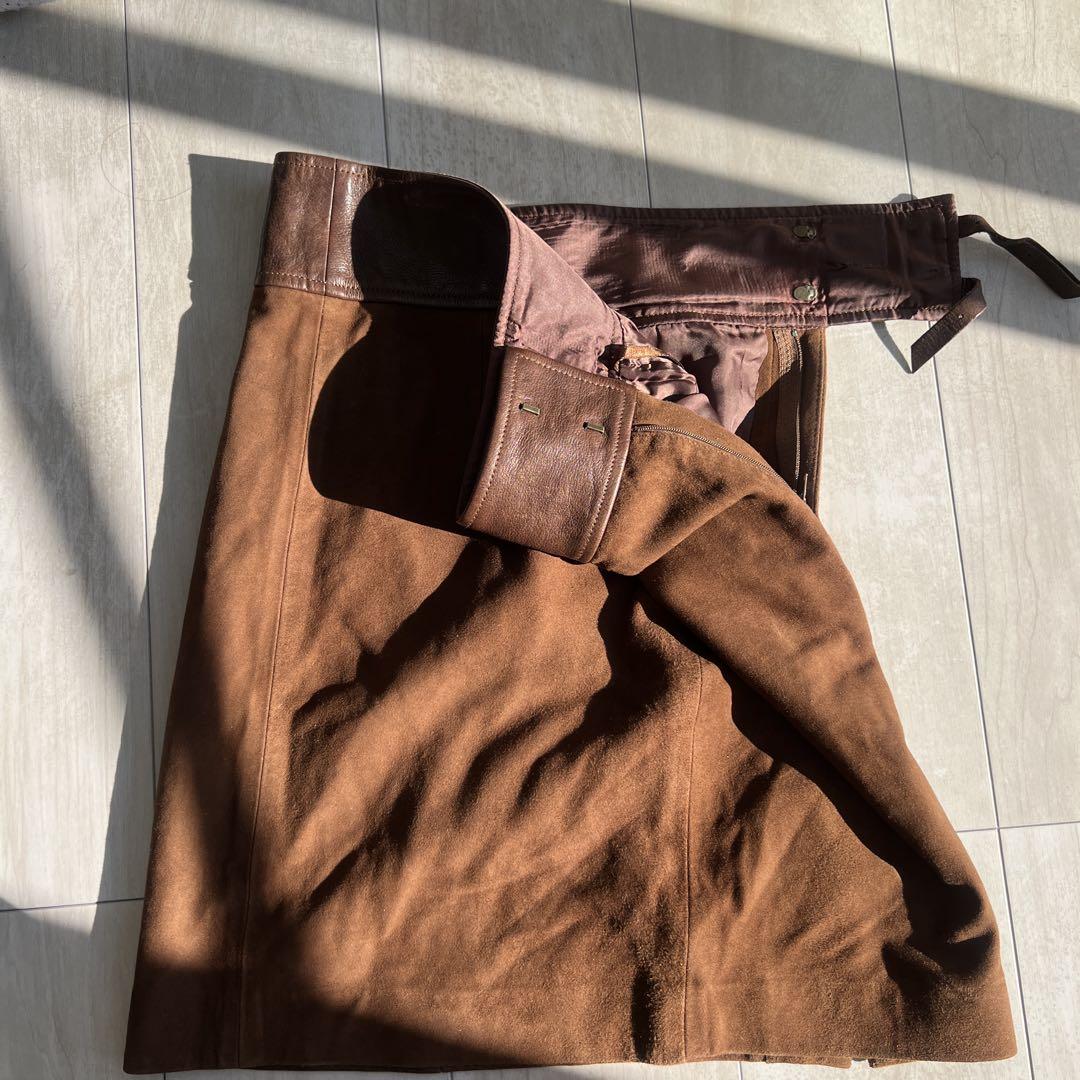 【ほぼ未使用】Ralph Laurenブラウンミニスカート バックル付き