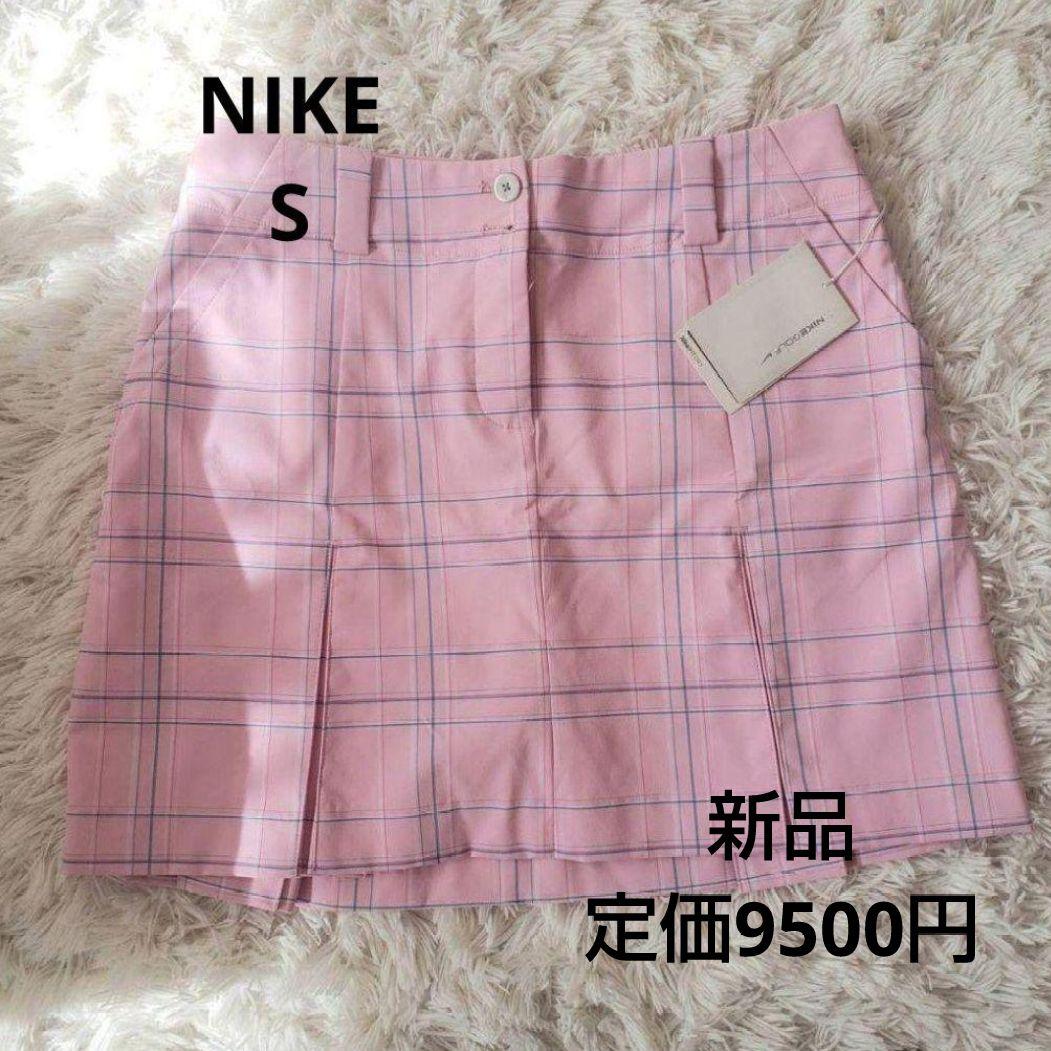 新品　NIKE　キュロット　S　ピンク　チェック　ゴルフ 定価9500円