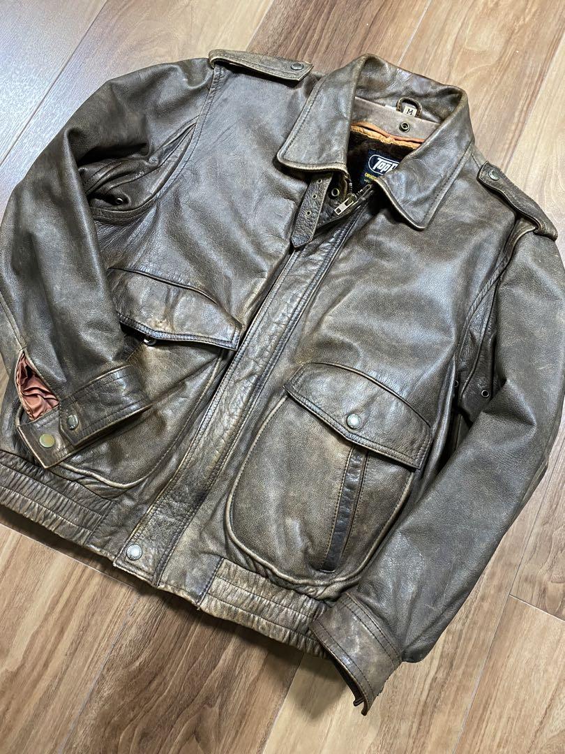 TOPRIDER トップライダー　レトロ　レザージャケット　サイズM
