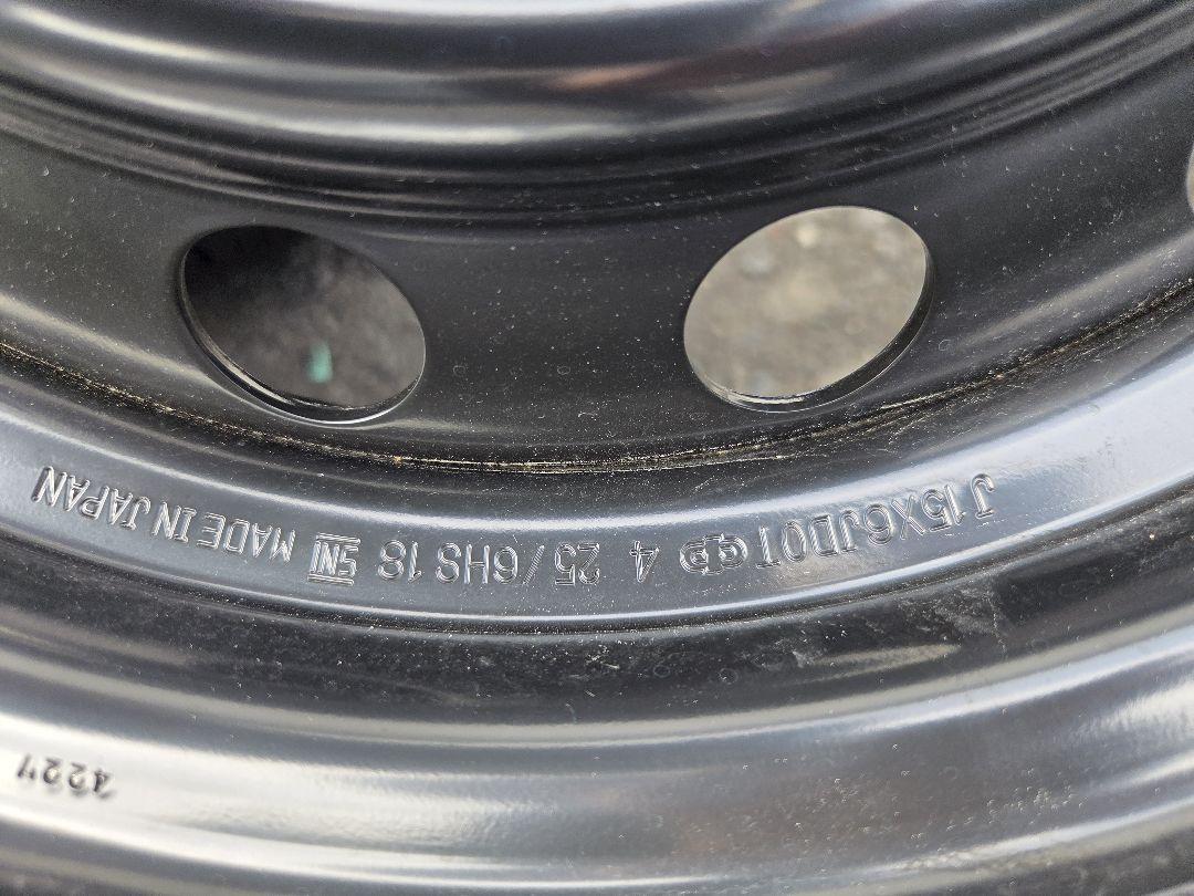 195/80R15 107/105S LT ハイエース新車外し スチールホイール