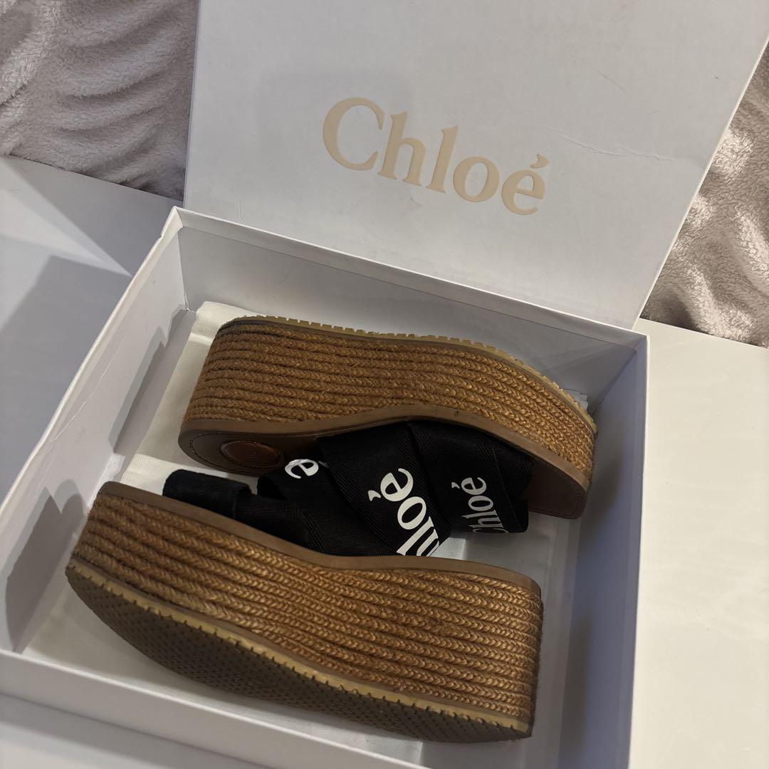 chloeクロエ Woody ウェッジエスパドリーユ ウエッジソール 厚底