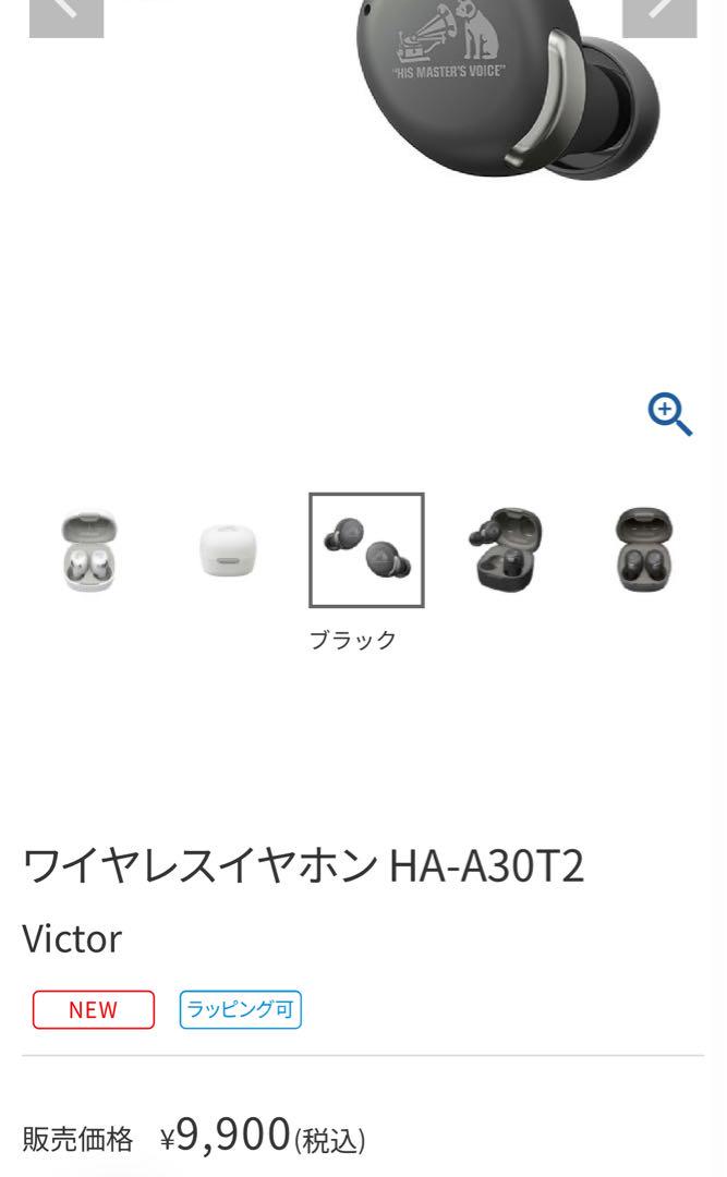 【お買得タイム】VictorワイヤレスイヤホンブラックHA-A302T2-B