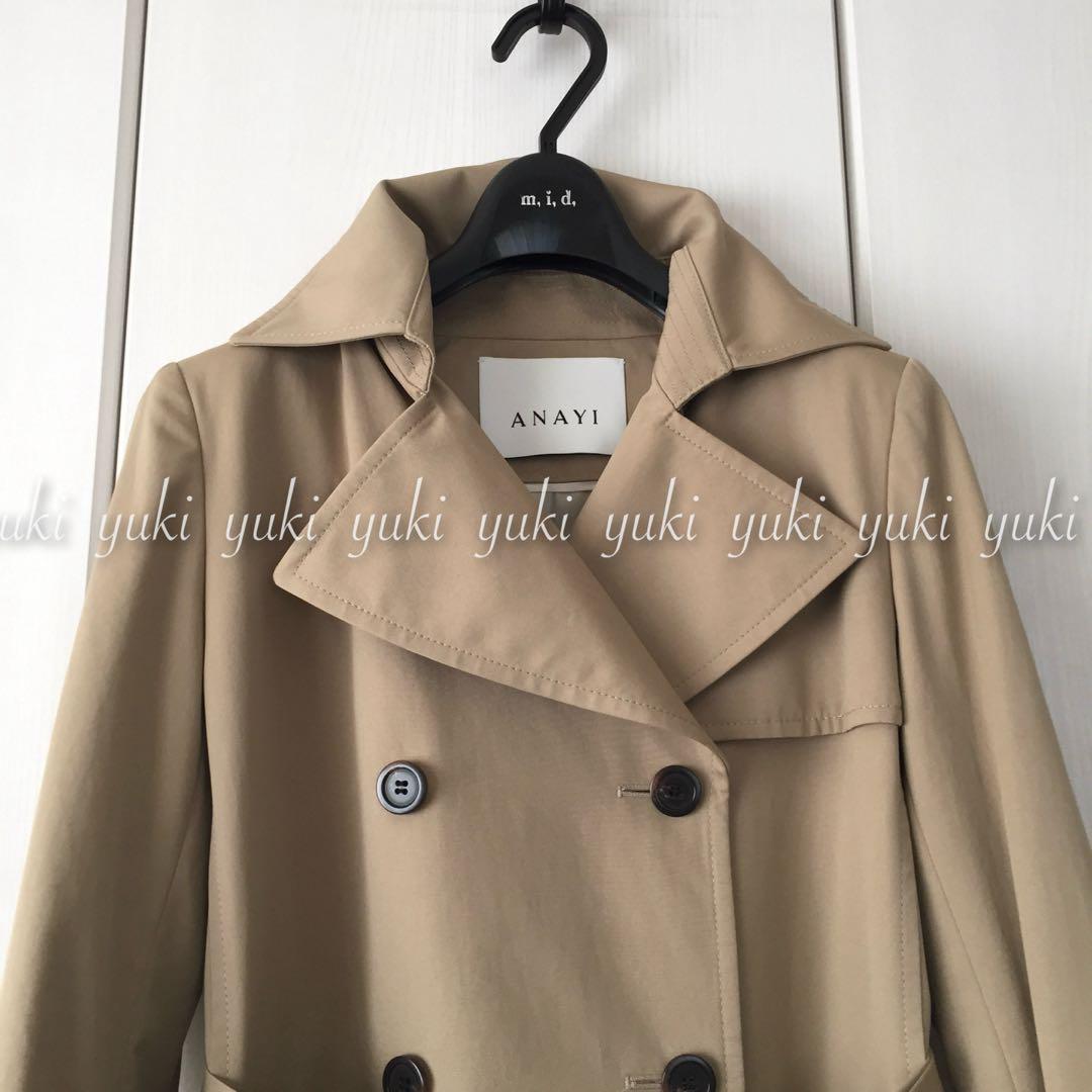 美品 ANAYI アナイ 撥水ツイル トレンチコート