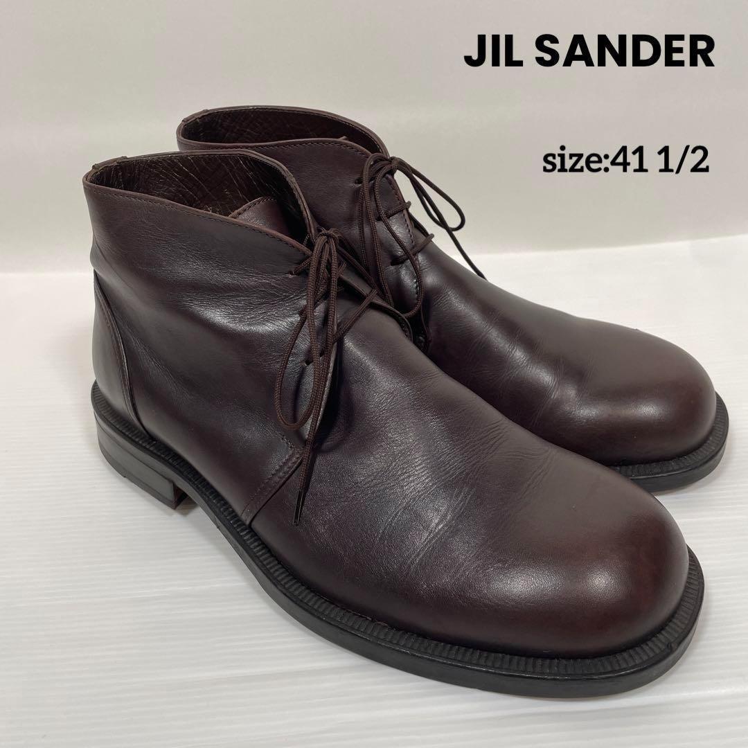 JIL SANDER ジルサンダー チャッカブーツ ブラウン 41H 26.5 画像1
