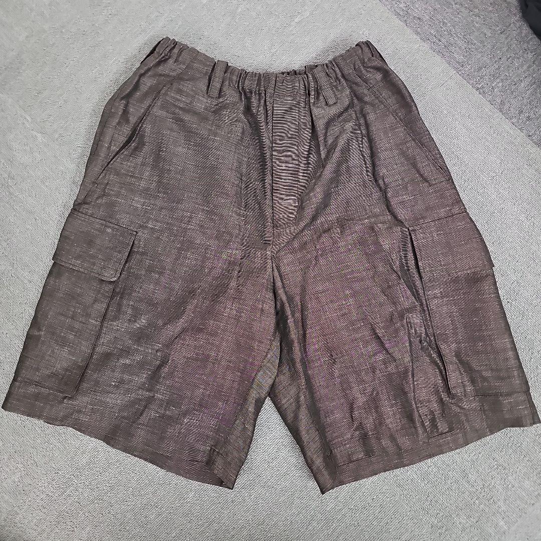LINEN WOOL PINHEAD SHORTS