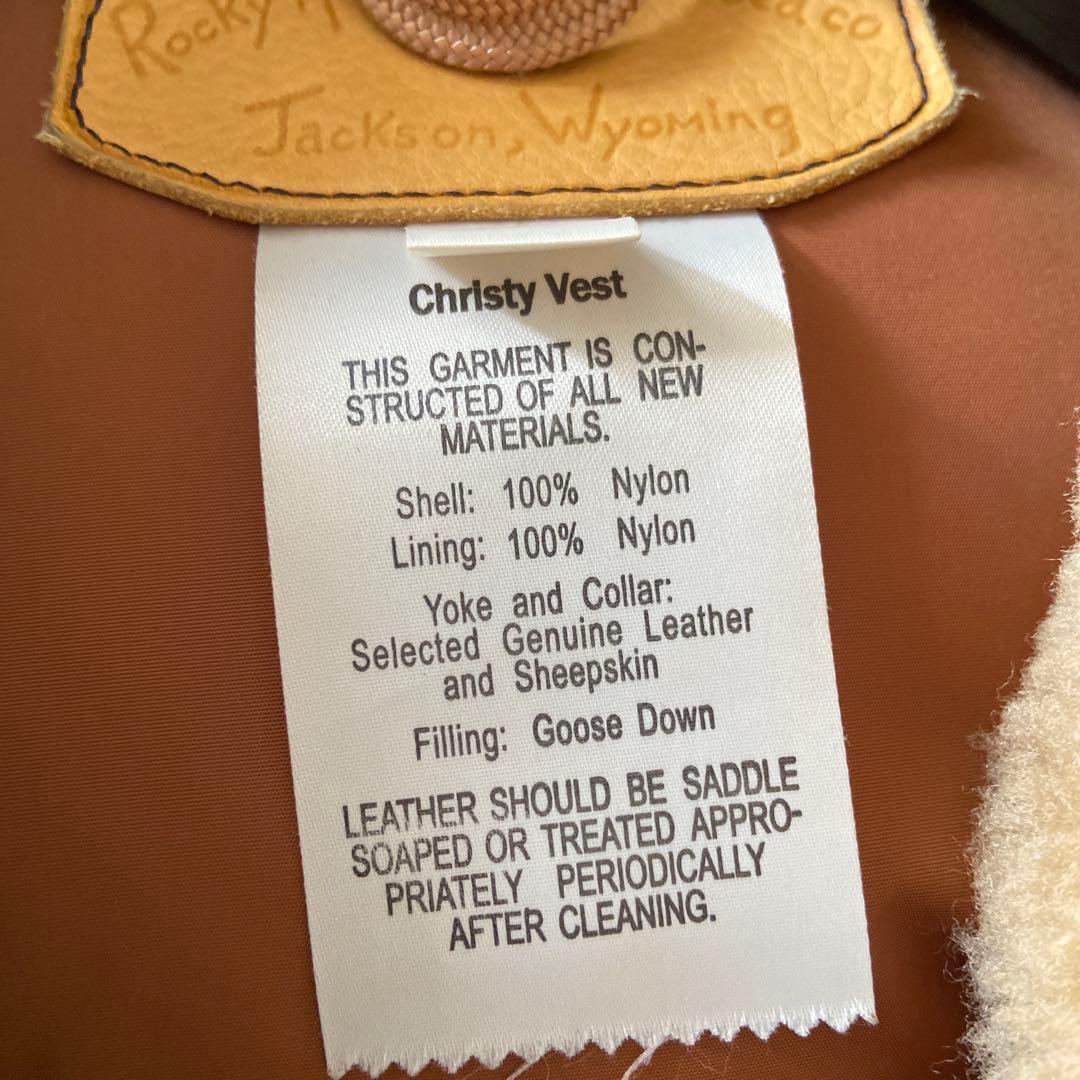 ロッキーマウンテン　ダウンベスト 36 ネイビー/ブラウン