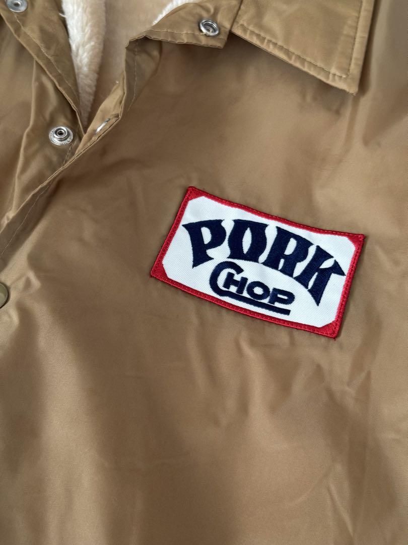 PORK CHOP ポークチョップ ナイロンジャケット Mベージュ