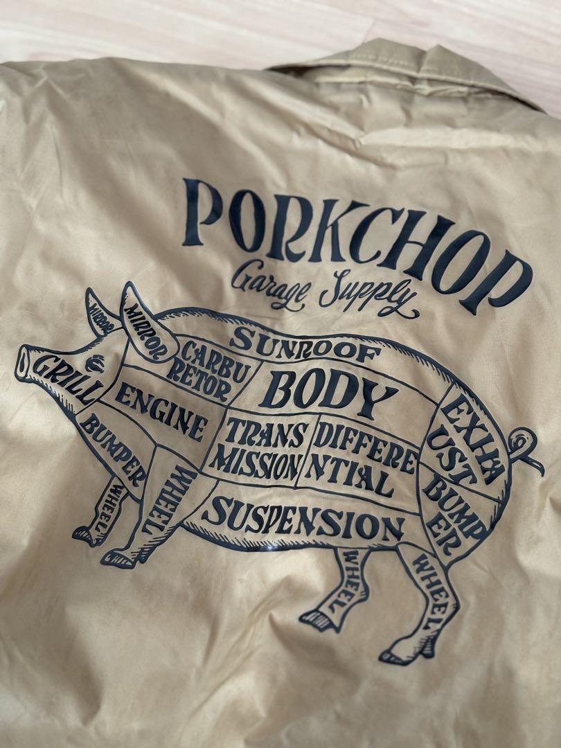 PORK CHOP ポークチョップ ナイロンジャケット Mベージュ