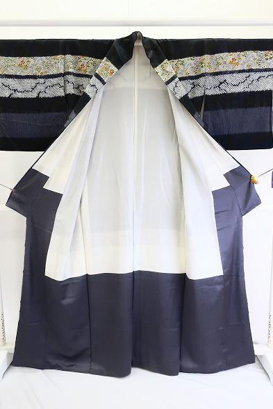 美品 付け下げ 付下げ グレー濃淡 絞り 草花 身丈163cm 裄丈65cm