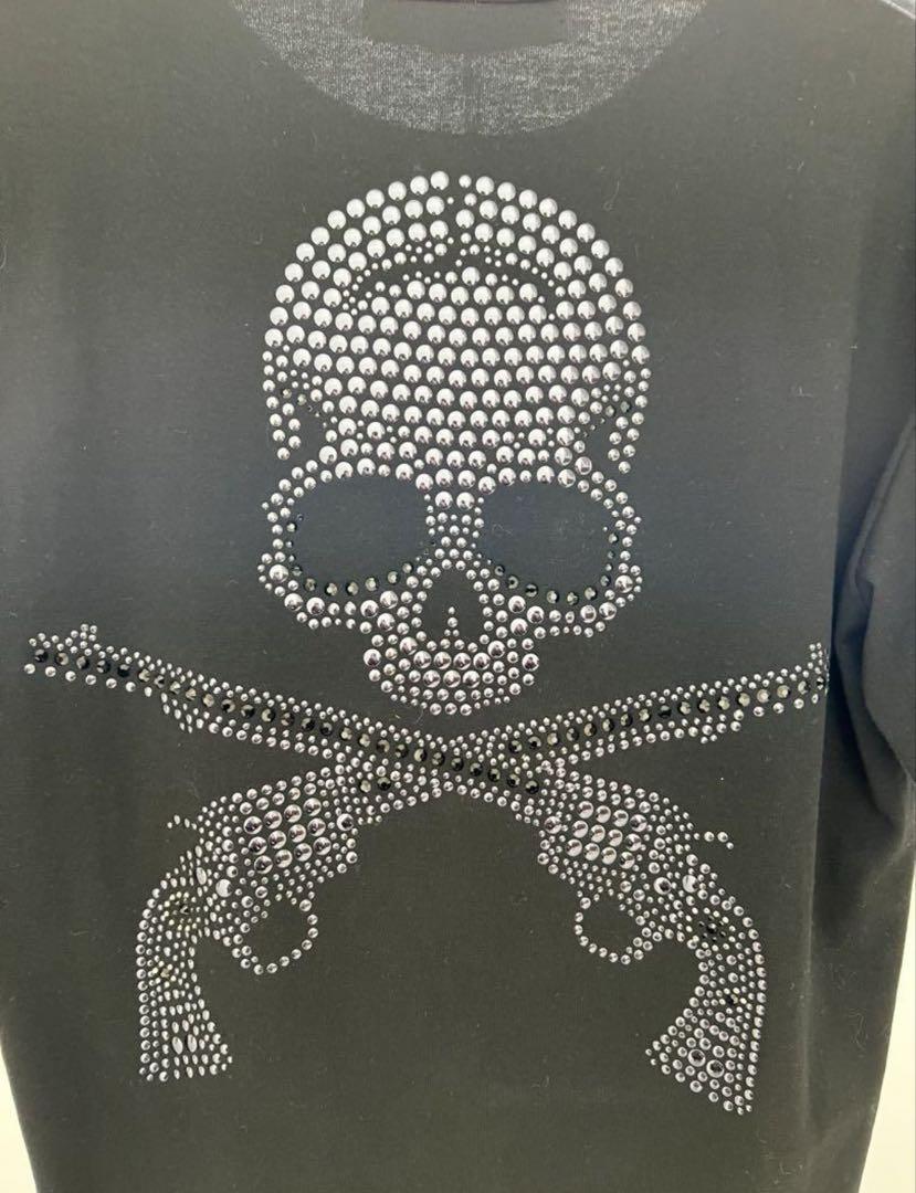 未使用3面スワロブラックメタルTシャツmastermind JAPAN×roar