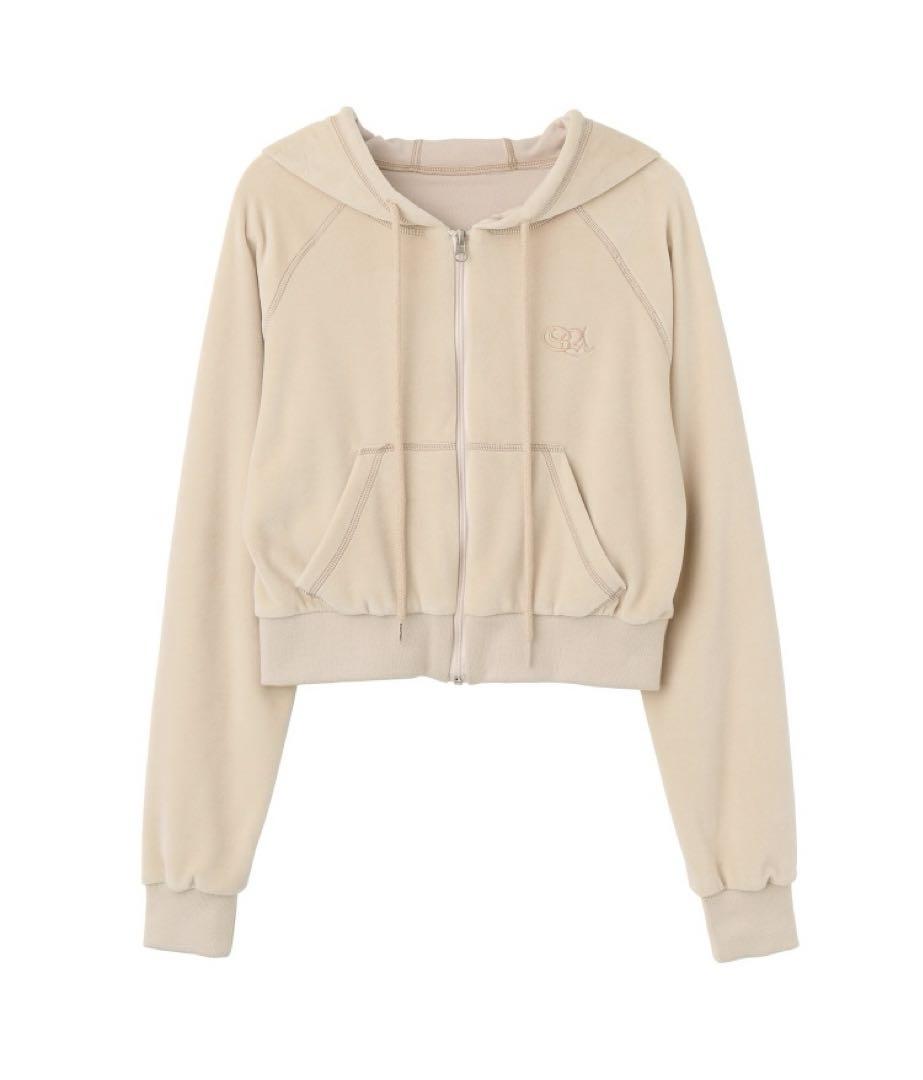 SCULPTOR クロップジップアップ フーディー ベロア SCULPTOR（スカルプター）の「Velour Crop Zip-Up Hoodie/ベロア