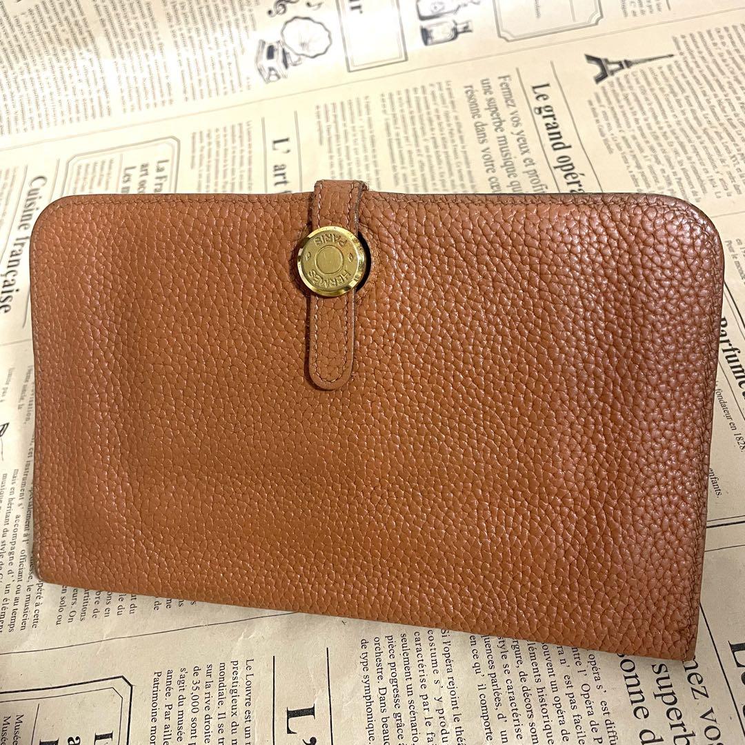 エルメス ドゴン GM オレンジ 長財布 HERMES 財布 レディース