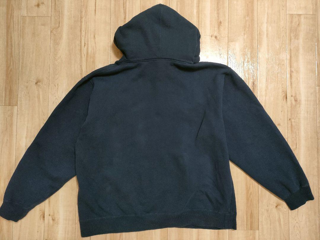 vintage STUSSY プルオーバーフーディ NY限定 アメリカ製 M USA製 old stussy プルオーバーパーカー ネイビー