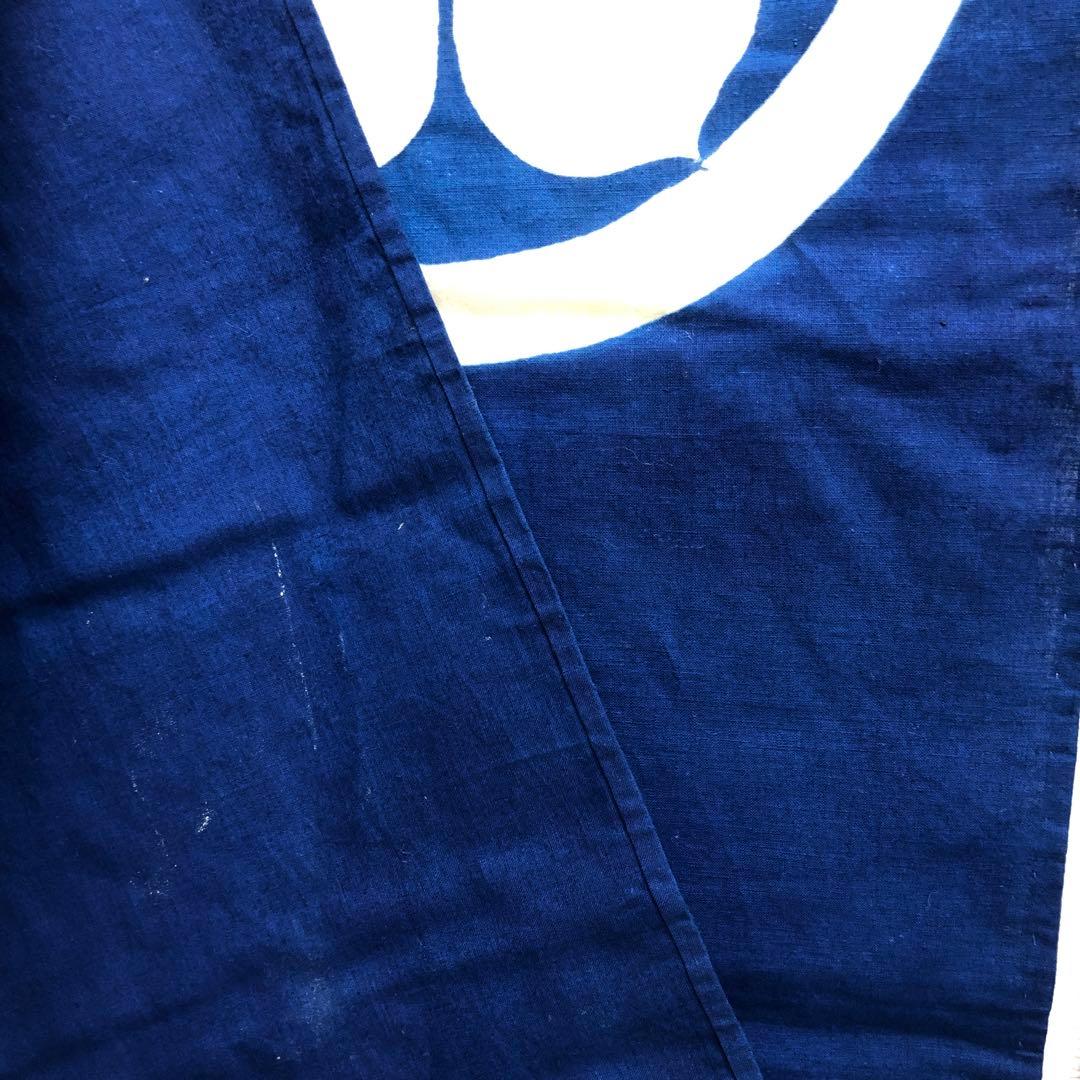 綿　暖簾　のれん　木綿　家紋入り　リメイク　古布