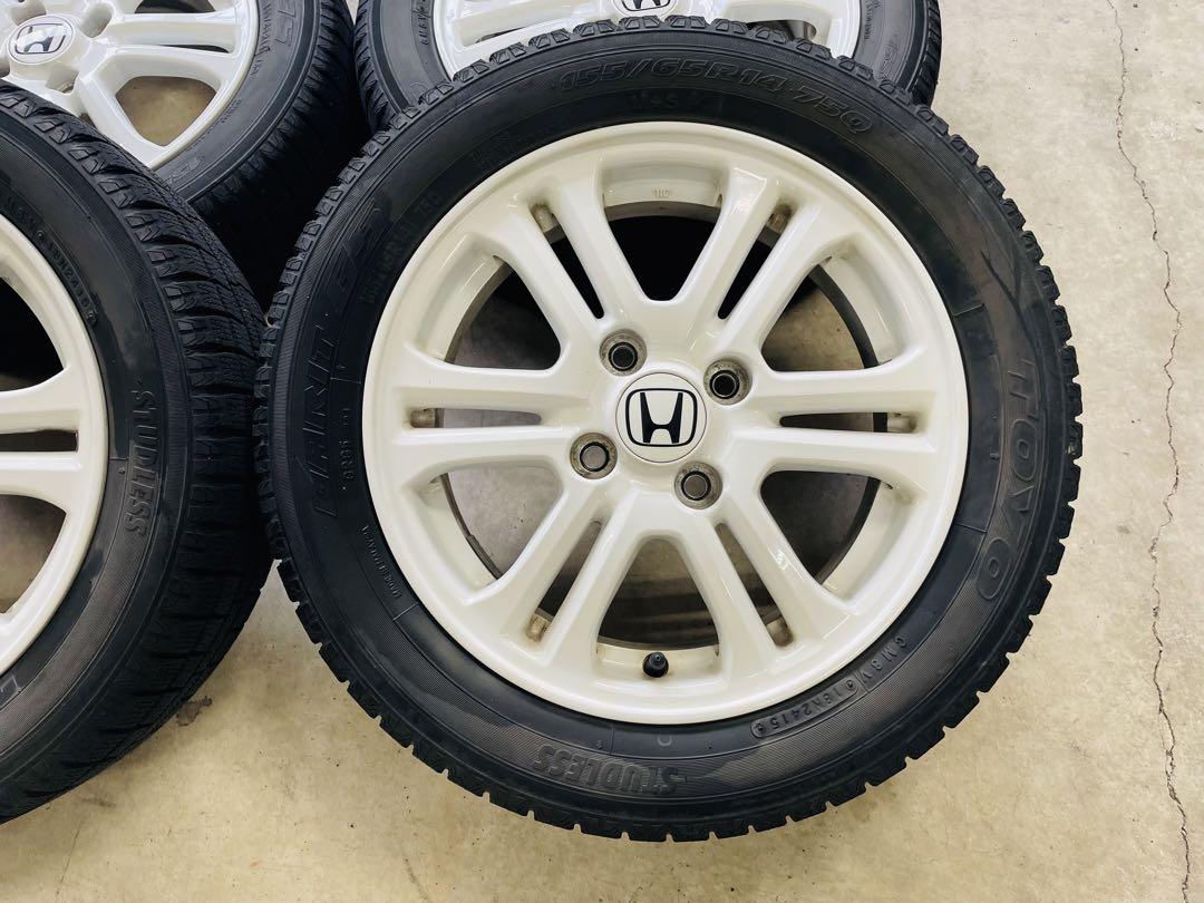 ☆最終値下げ☆送料込み☆ ホンダ純正アルミ　155/65R14 タイヤ4本セット