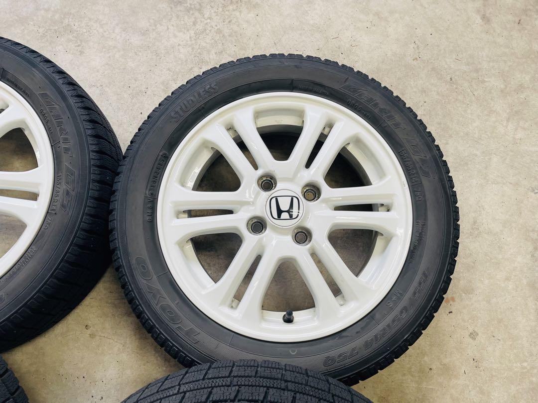 ☆最終値下げ☆送料込み☆ ホンダ純正アルミ　155/65R14 タイヤ4本セット