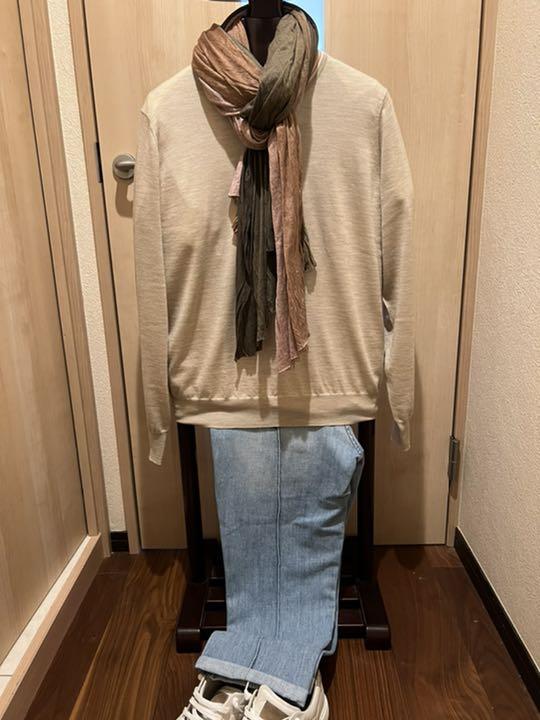 16500円 大人気新作 争奪戦必至 ほぼ未使用 ブルネロクチネリ ウールカシミヤニット S ベージュ