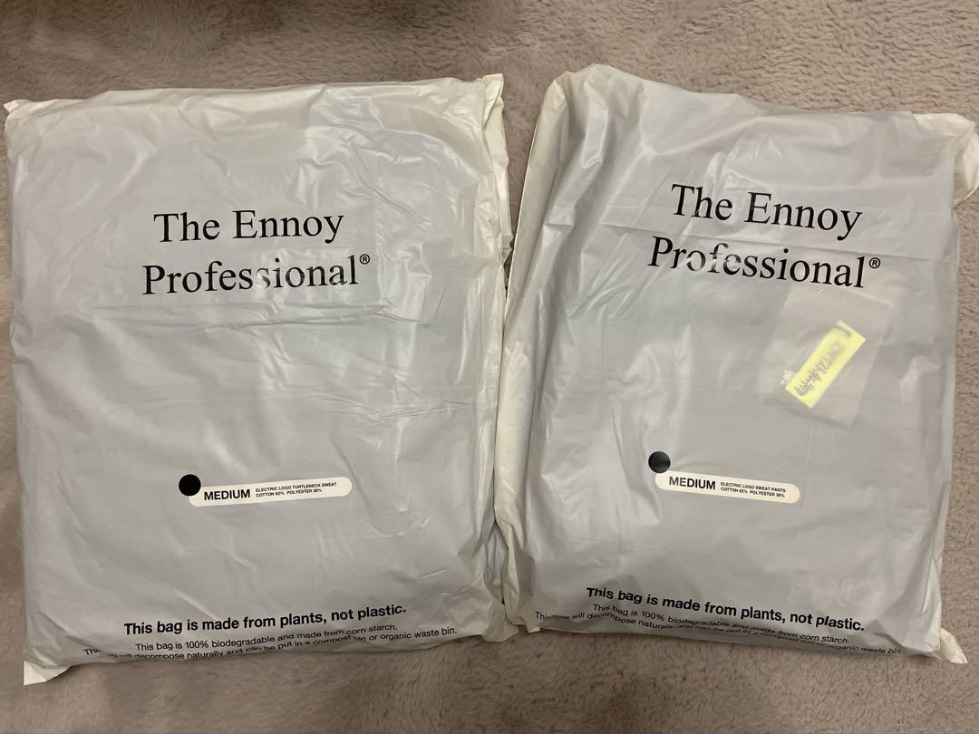 ENNOY ELECTRIC LOGO SWEAT SET UP (BLACK）