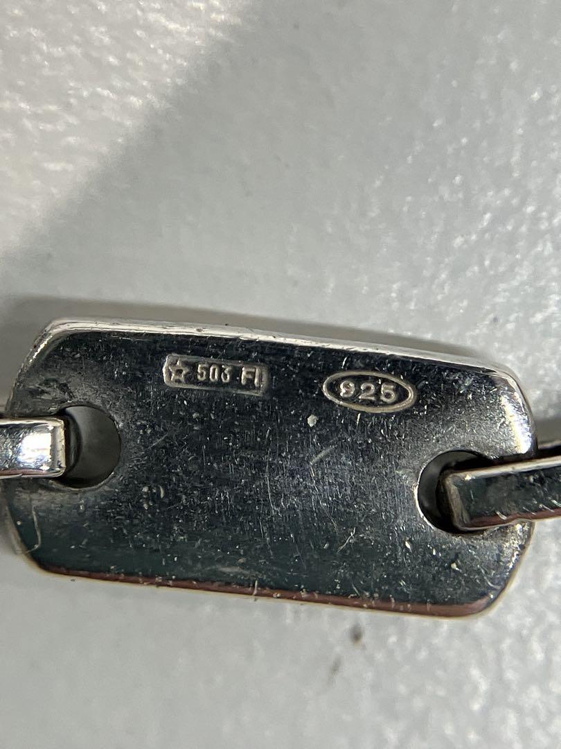 GUCCI シルバー925 Gロゴネックレス　中古品