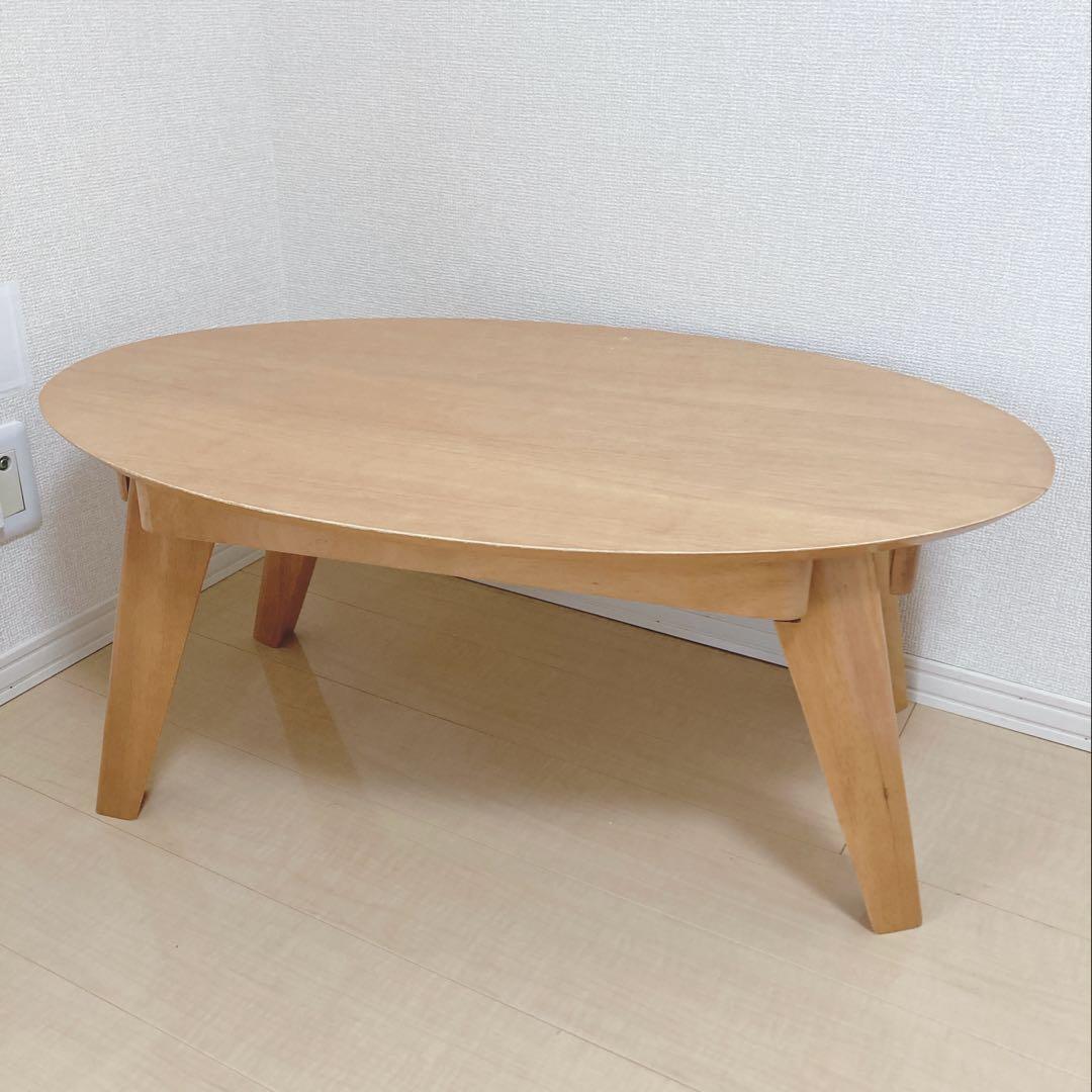 質重視 訳あり品！カントリー北欧調丸テーブル無垢ナチュラル