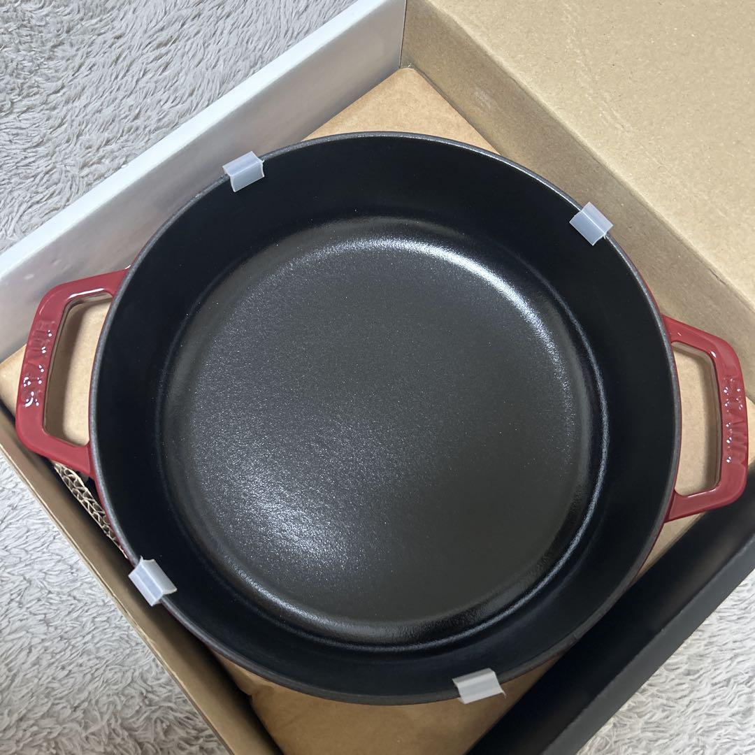 【むーさん】STAUB ストウブ　ドラゴン ボルドー ブレイザー24cm