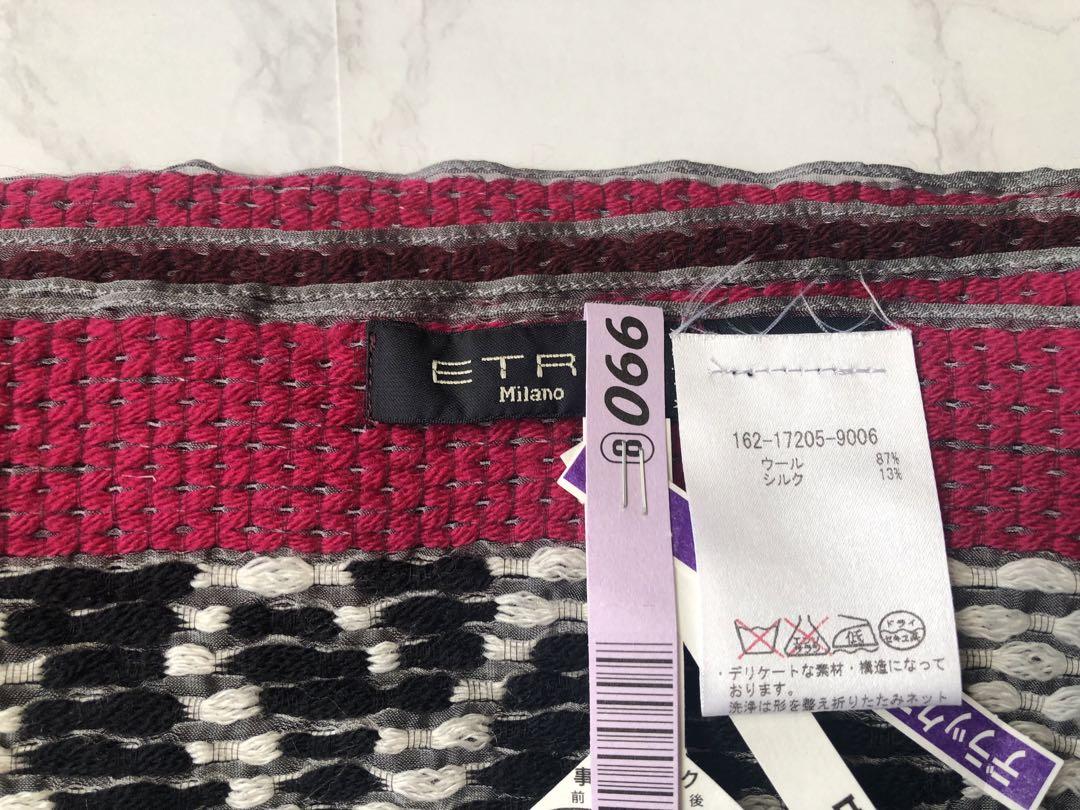クリーニング済】ETROエトロ レディース ストール（ウール、シルク）