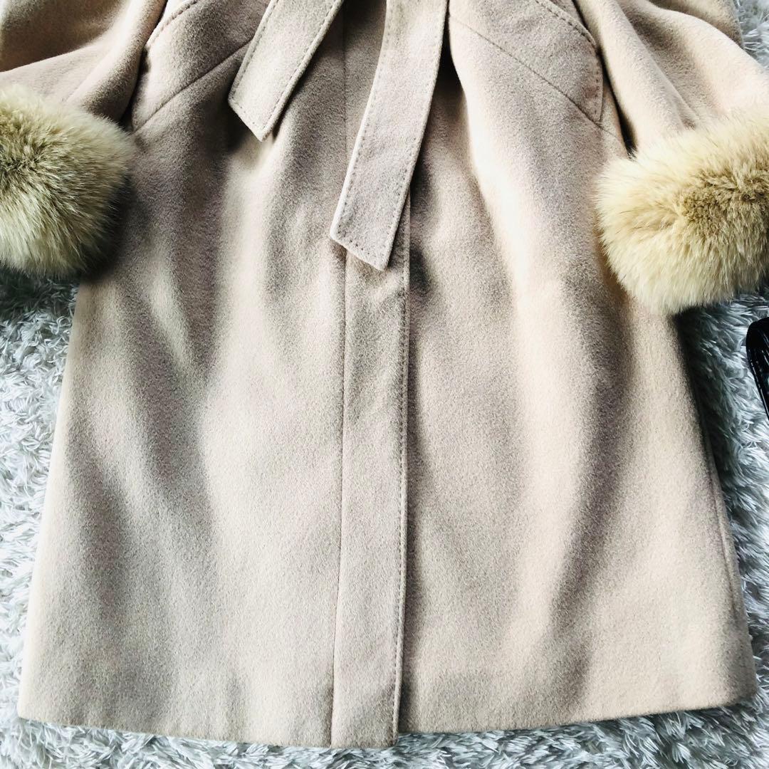 美品✨ノーベスパジオ フォックスファーコート 4WAY アンゴラ ベージュ 38 美品✨ノーベスパジオ フォックスファーコート 4WAY アンゴラ ベージュ 38