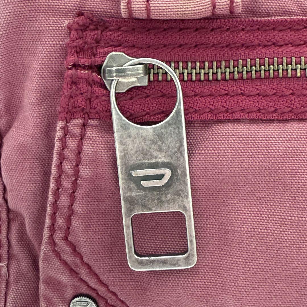 DIESEL Vintageピンク　トートバッグ ✨️希少✨】ディーゼル アーカイブ トートバッグ ロゴメタル