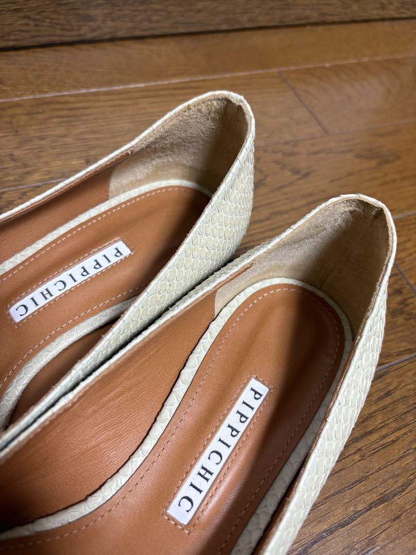 【美品】PIPPICHIC ビジューフラットシューズ