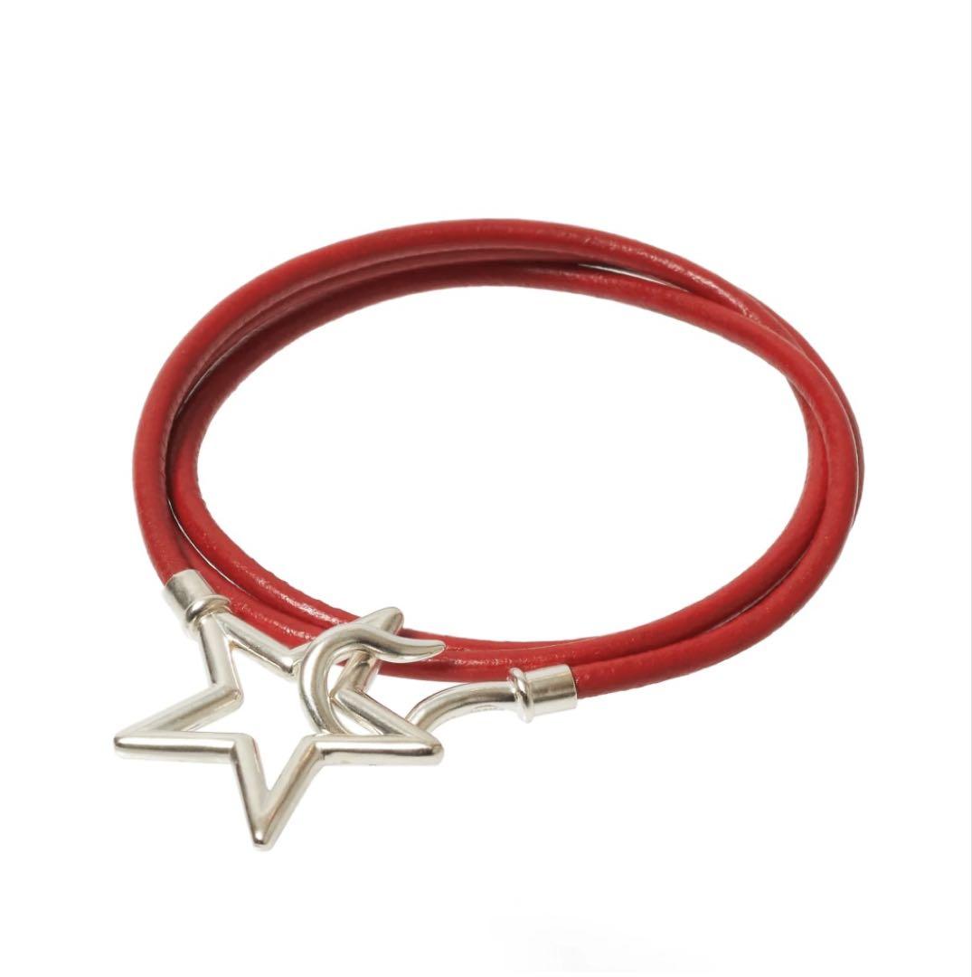 AFB STAR LEATHER BLACELET red - メルカリ