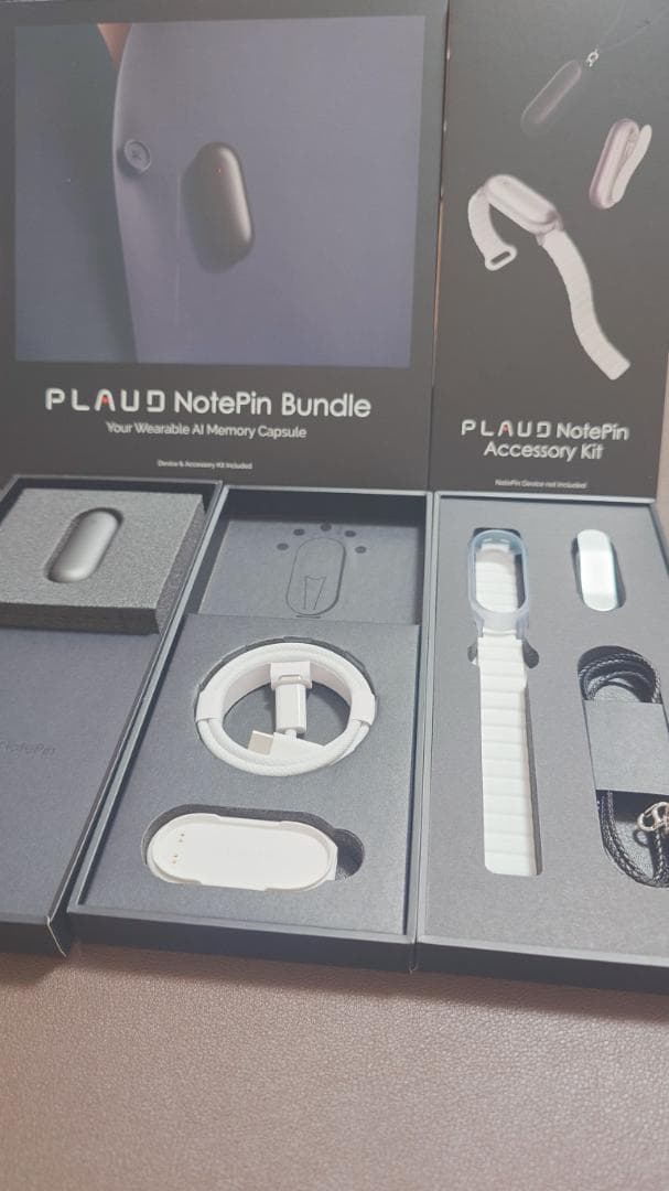 PLAUD NotePin グレー アクセサリーキット付属