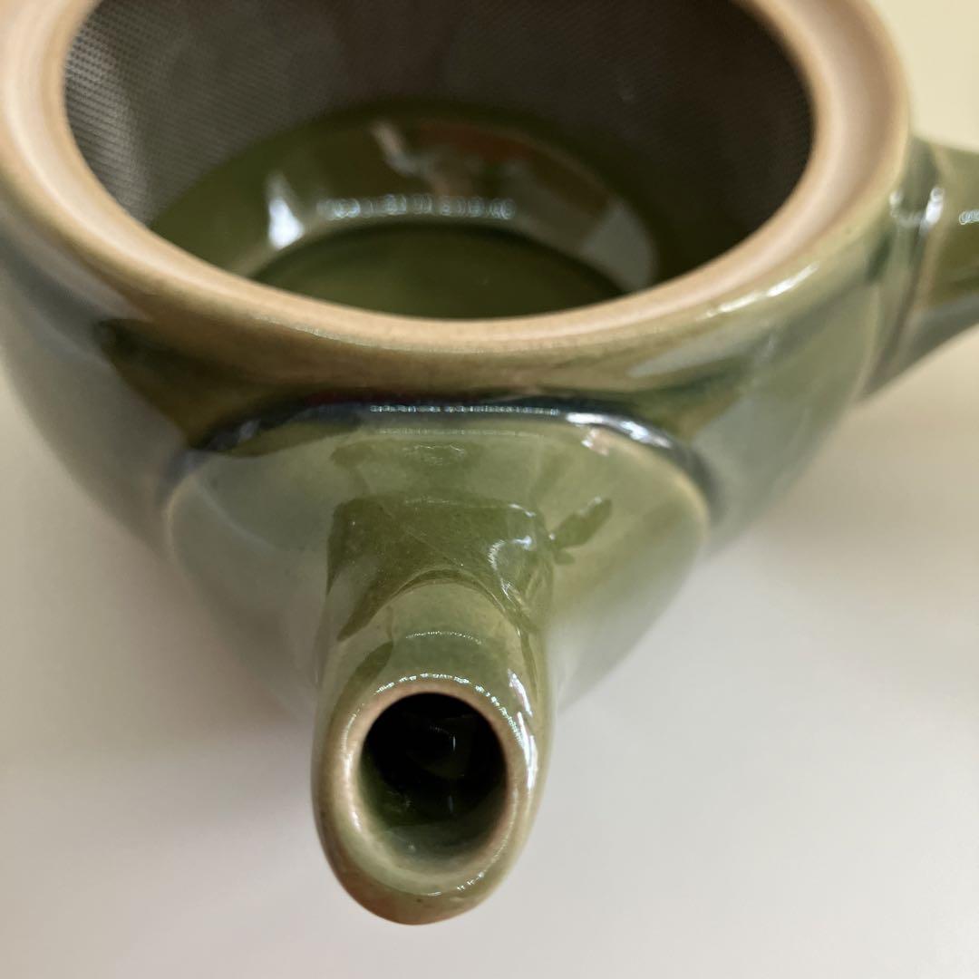 新品未使用急須深緑茶漉しネット付き