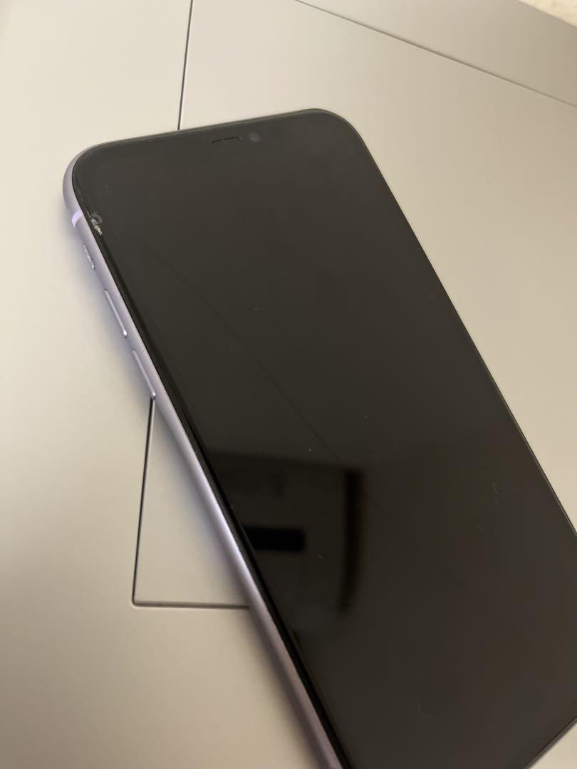 iPhone11 パープル128GB 画面割れあり