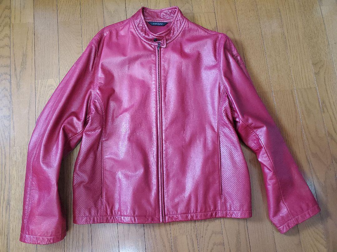 DKNY ワインレッド レザージャケット