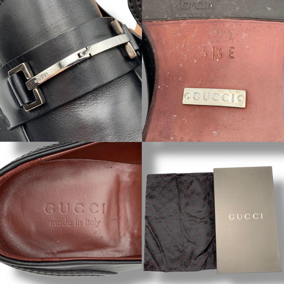美品・付属品完備✨グッチ ローファー ホースビット ブラック 26.5cm相当